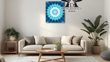 Az érzékenység energiája mandala Spirituális vászonkép fehér falon dekorációként