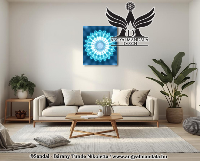 Az érzékenység energiája mandala Spirituális vászonkép fehér falon dekorációként