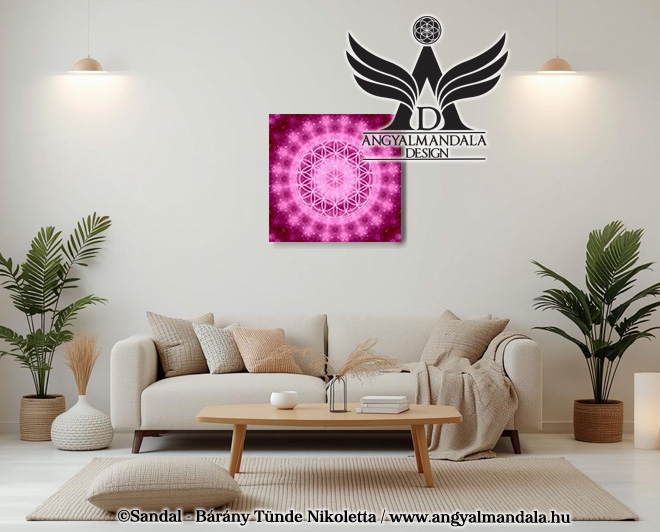 Ez a különleges mandala angyali kódokkal és energiákkal készült, Élet Virága motívummal. Segít megérteni az életünk eseményeit, hibáinkat és erősségeinket.