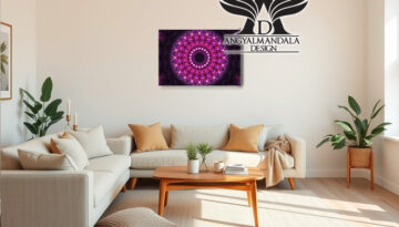 Megvalósulás - Angyalmandala - Spirituális vászonkép