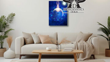 Rendelhető Angyalmandala vászonkép, mely az Eseményre emlékeztet, és arra ösztönöz, hogy összefogjunk, és elárasszuk a világot Fényünkkel és Szeretetünkkel.