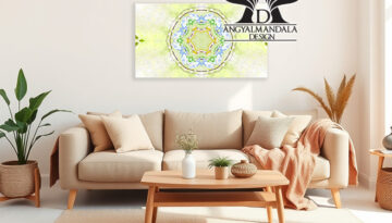 Az Újjászületés Angyalmandala segít elengedni a múltat és teret nyit az új kezdeteknek. Angyali kódokkal, angyali energiákkal készült spirituális vászonkép.