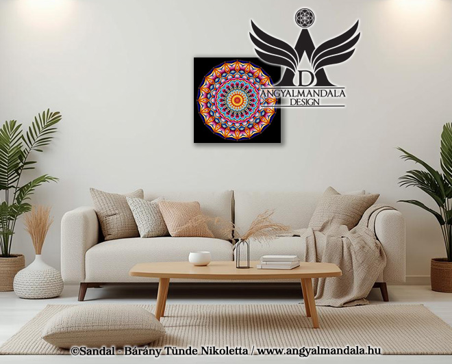 Isteni gyönyör - Angyalmandala - Spirituális vászonkép