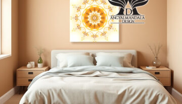 Az Ősz Fénye - Angyalmandala - Spirituális vászonkép