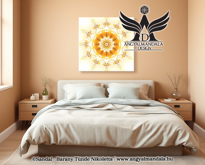 Az Ősz Fénye - Angyalmandala - Spirituális vászonkép