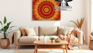 Karácsonyi Angyalmandala vászonkép angyali energiákkal. Új kezdetet hoz, feltölt szeretettel, boldogsággal és vidámsággal. Ideális spirituális dekorációnak. 