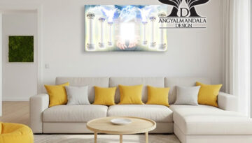 Mennyek Kapuja spirituális vászonkép. Angyali energiákkal felemeli a rezgésedet, betölti a teret a szeretet és a béke érzésével.