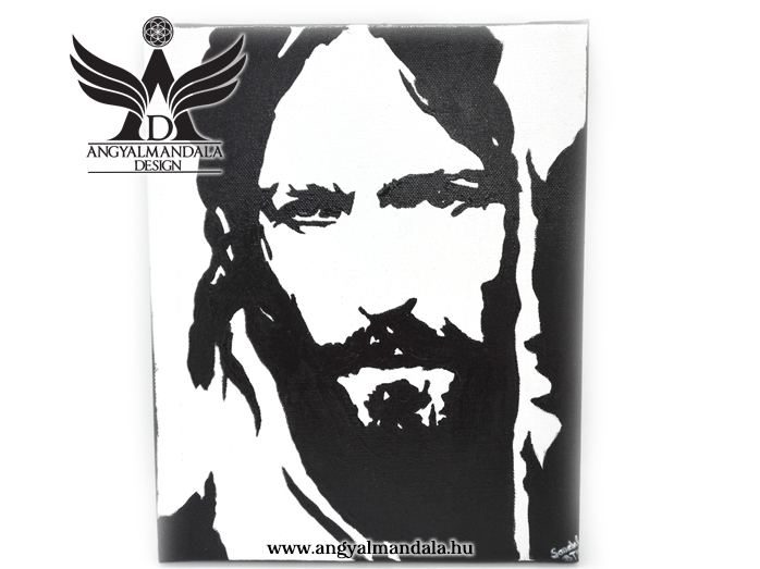 Jézus portré (monochrome festmény - vászonon)