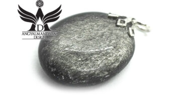 Ezüst obszidián ásvány medál (RITKA!)