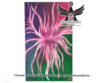 Space flower ~ spirituális absztrakt festmény (30x50 cm)